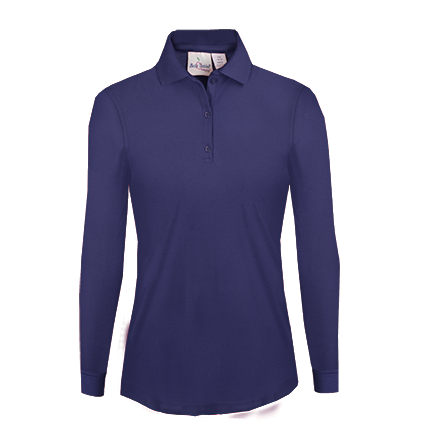 Regina Girls Long Sleeve Fitted Pique Knit-Navy