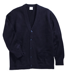 Chiquitos Unisex V-Neck Two Pocket Cardigan-Navy