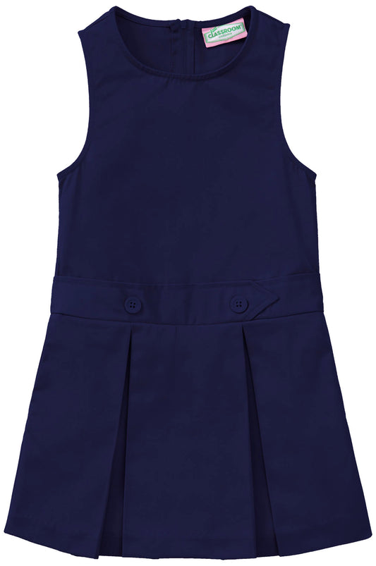 Girls Toddler Kick Pleat Jumper-Chiquitos Logo