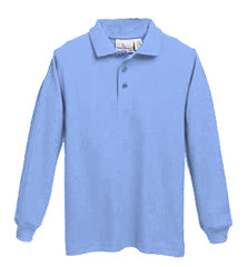 St Lawrence Pique Long Sleeve-LT BLUE