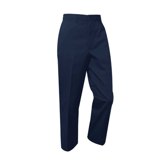 Boys Twill Flat Front Pants-Navy