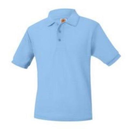 STL Unisex Pique Knit Short Sleeve-Lt. Blue