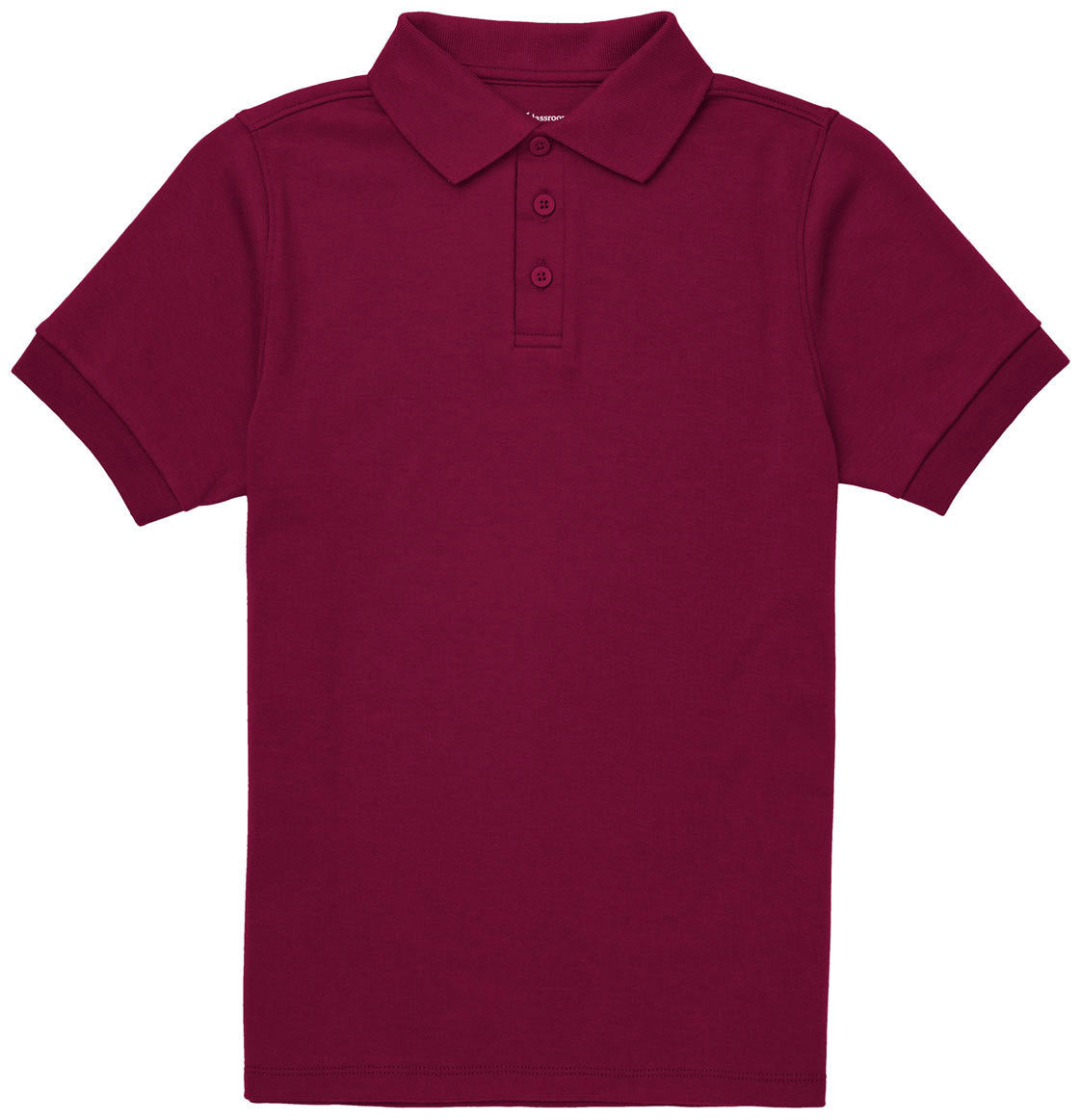 Chiquitos Bilingual Montessori Unisex Pique Knit Short Sleeve-Burgundy