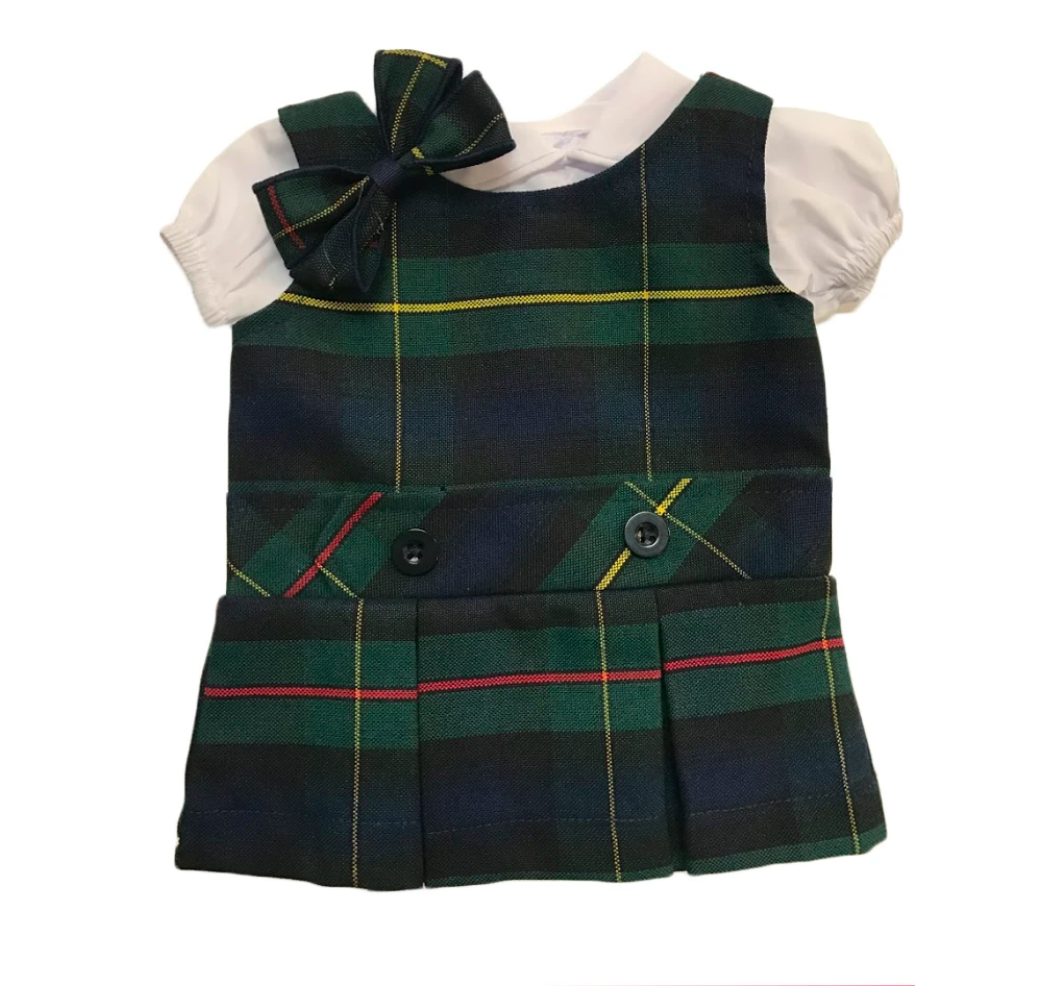 American Girl Doll Dress -Plaid 83 – School Blues