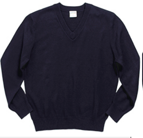 Unisex V-Neck Sweater-Navy