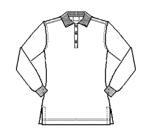 Girls long sales sleeve white polo