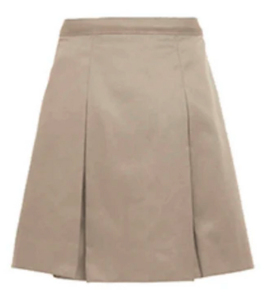 2 Kick Pleat Skirt-Khaki