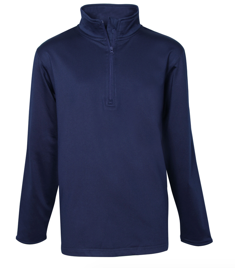 St Thecla 1/4 Zip Microfiber Sweatshirt-Navy by Elderwear