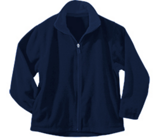 Notre Dame Preparatory Unisex Micro Fleece Zip Jacket-Navy
