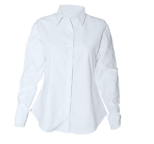 Girls Long Sleeve Fitted Oxford