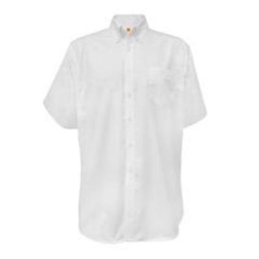 Boys Short Sleeve Oxford-White