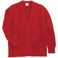 St Mary V-Neck Two Pocket Cardigan-Red