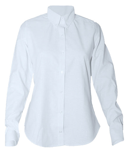 Cardinal Mooney Ladies Church Long Sleeve Oxford-White