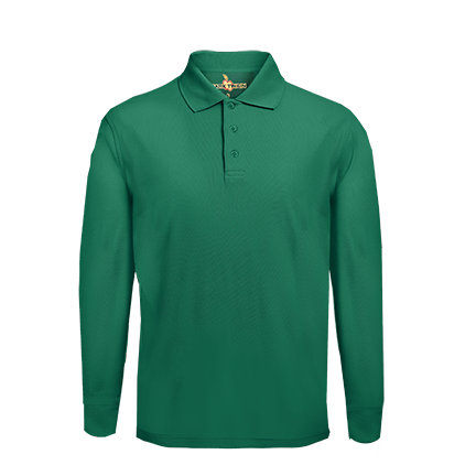 Notre Dame Long Sleeve Pique Polo