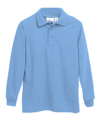 St Hugo Jersey Long Sleeve Jersey Polo-Lt Blue