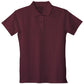 Chiquitos Bilingual Montessori Girls Fitted Pique Knit Short Sleeve-Burgundy