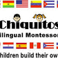 Chiquitos Bilingual Montessori Girls Fitted Pique Knit Short Sleeve-Burgundy