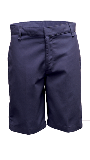 Dri Fit Performance Flat Front Short-Navy by Elderwear