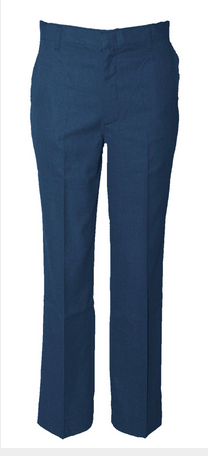 Austin Boys Flat Front Tri-Blend Wool Pants-Navy