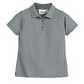 Austin Girls Short Sleeve Fitted Pique Knit-Grey