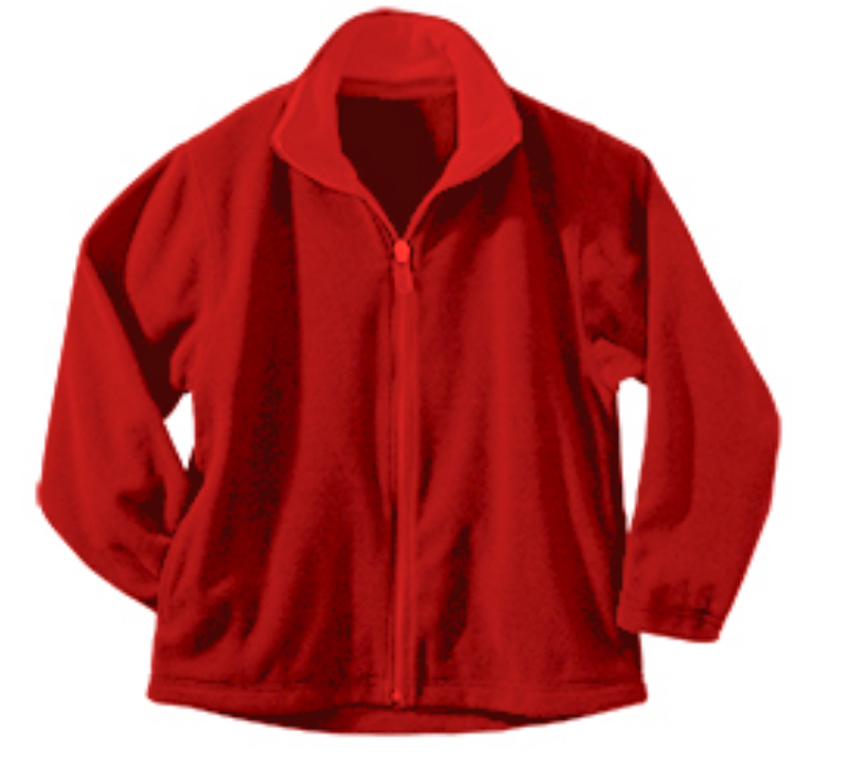 St Mary McCormick Unisex Micro Fleece Zip Jacket-Red