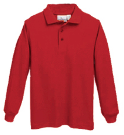 HFRS Unisex Pique Knit Long Sleeve-Red
